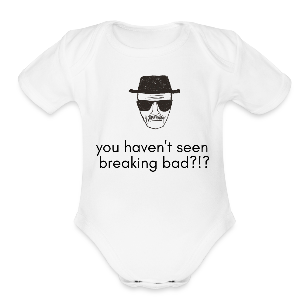 Organic Short Sleeve Baby Bodysuit - white