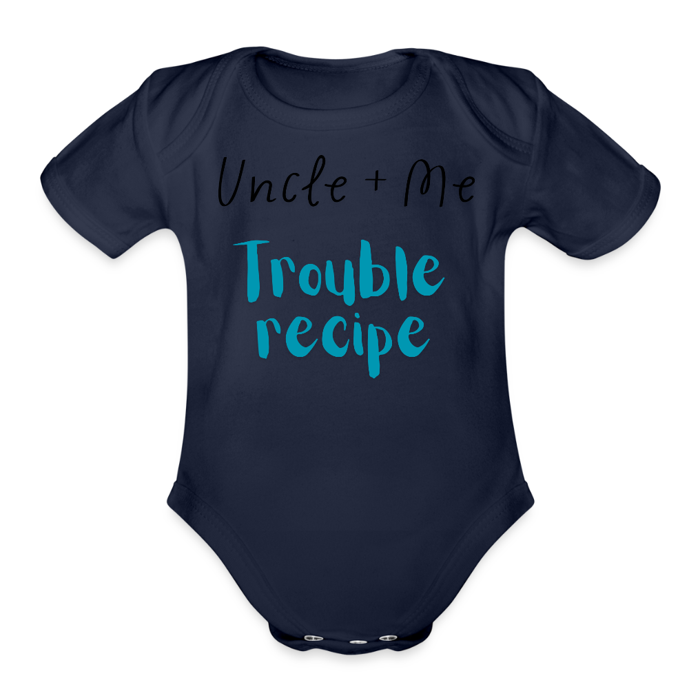 Organic Short Sleeve Baby Bodysuit - white